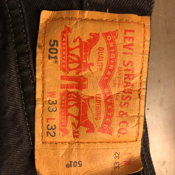 Levi’s 501 mens black button fly - Picture 3 of 4